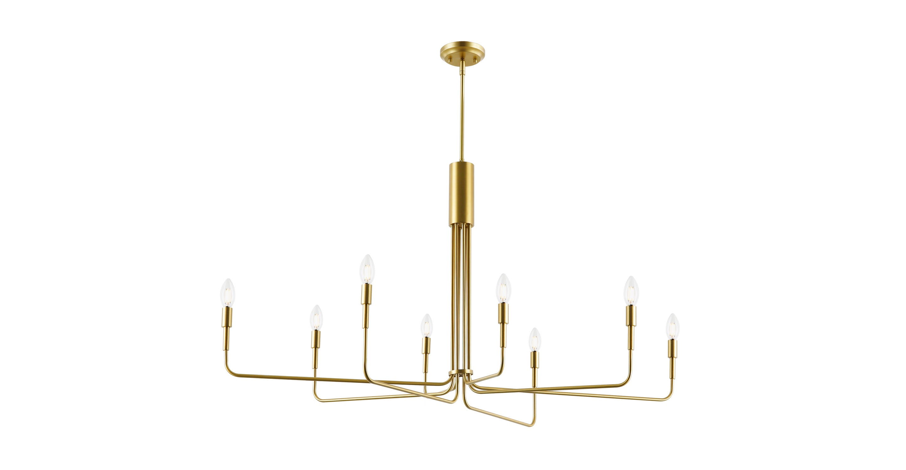 Bella 8-Light Modern Chandelier - Elegant Crystal Ceiling Light Fixture for Dining Room, Living Room & Bedroom Decor