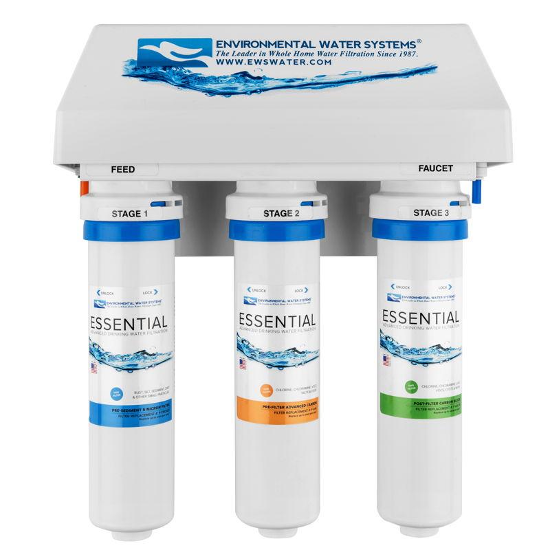 EWS DWS UV Under Sink 3-Stage Water Filtration System with UV Disinfection - Pure Drinking Water for Home, Kitchen & Office Use