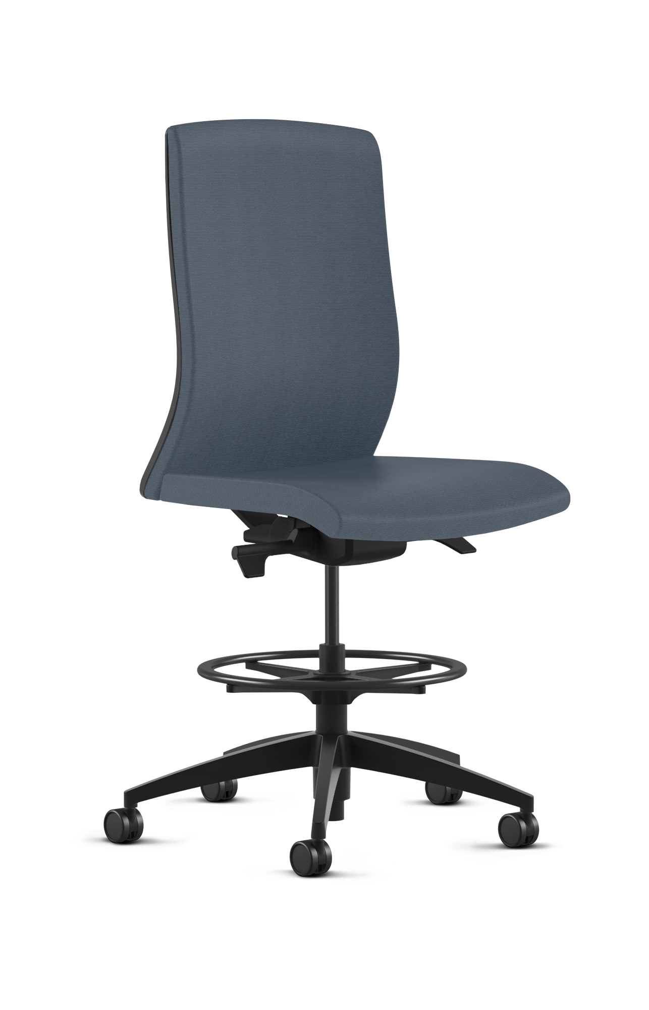 Ergonomic Fabric Stool with Foot Ring - 8