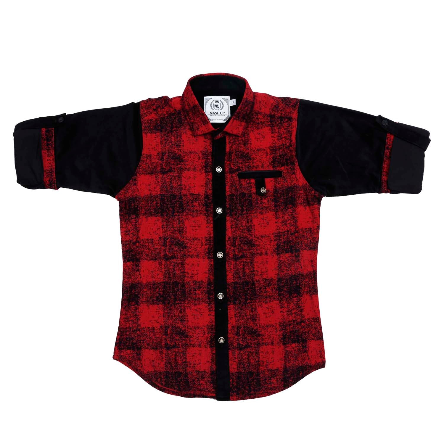 Stylish Mashup Plaid Print Shirt for Men - Trendy Casual Button Down Shirt for Work, Party & Everyday Wear | Comfortable & Fashionable Flannel Shirt for Fall & Winter Outfits