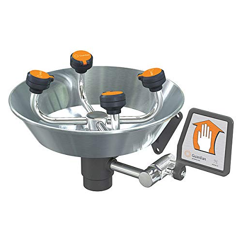 Stainless Steel Wall-Mounted Emergency Eyewash Station - ANSI Compliant Safety Shower Equipment for Laboratories & Industrial Use