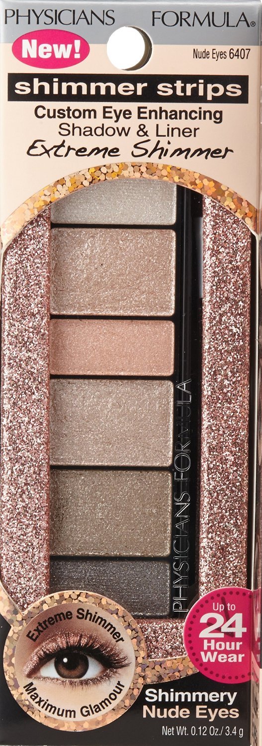 Physicians Formula Shimmer Strips Nude Eyes Extreme Shimmer Eyeshadow & Eyeliner - 2 Pack | Long-Lasting Makeup for Day & Night Looks
