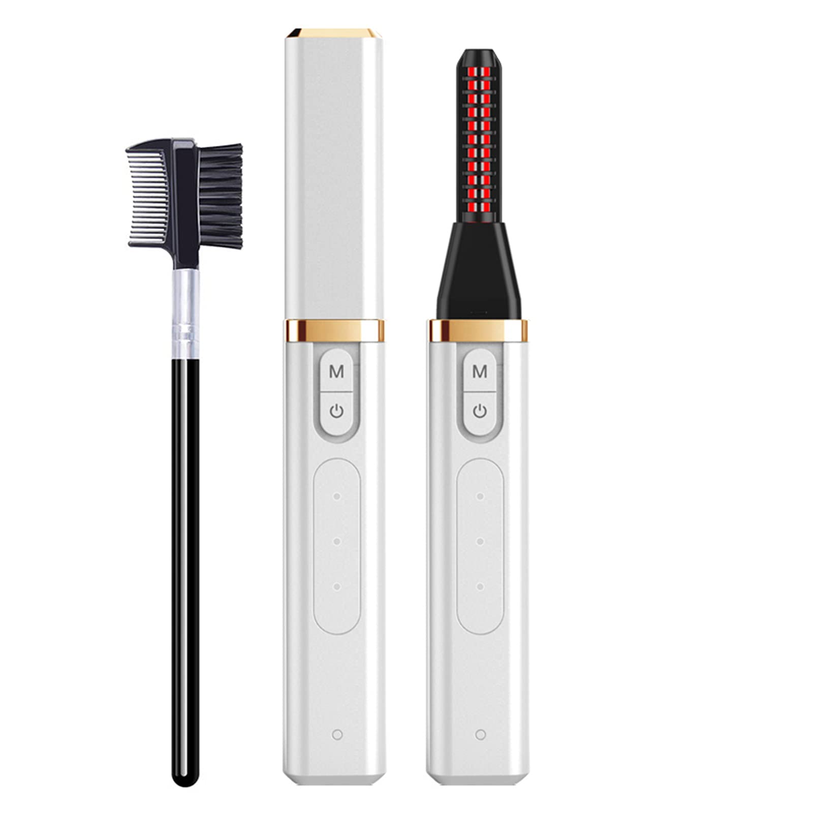 LAURAG Electric Heated Eyelash Curler - USB Rechargeable with 3 Temperature Settings for Natural, Long-Lasting Curls | Perfect for Home Use, Travel & Professional Makeup Application