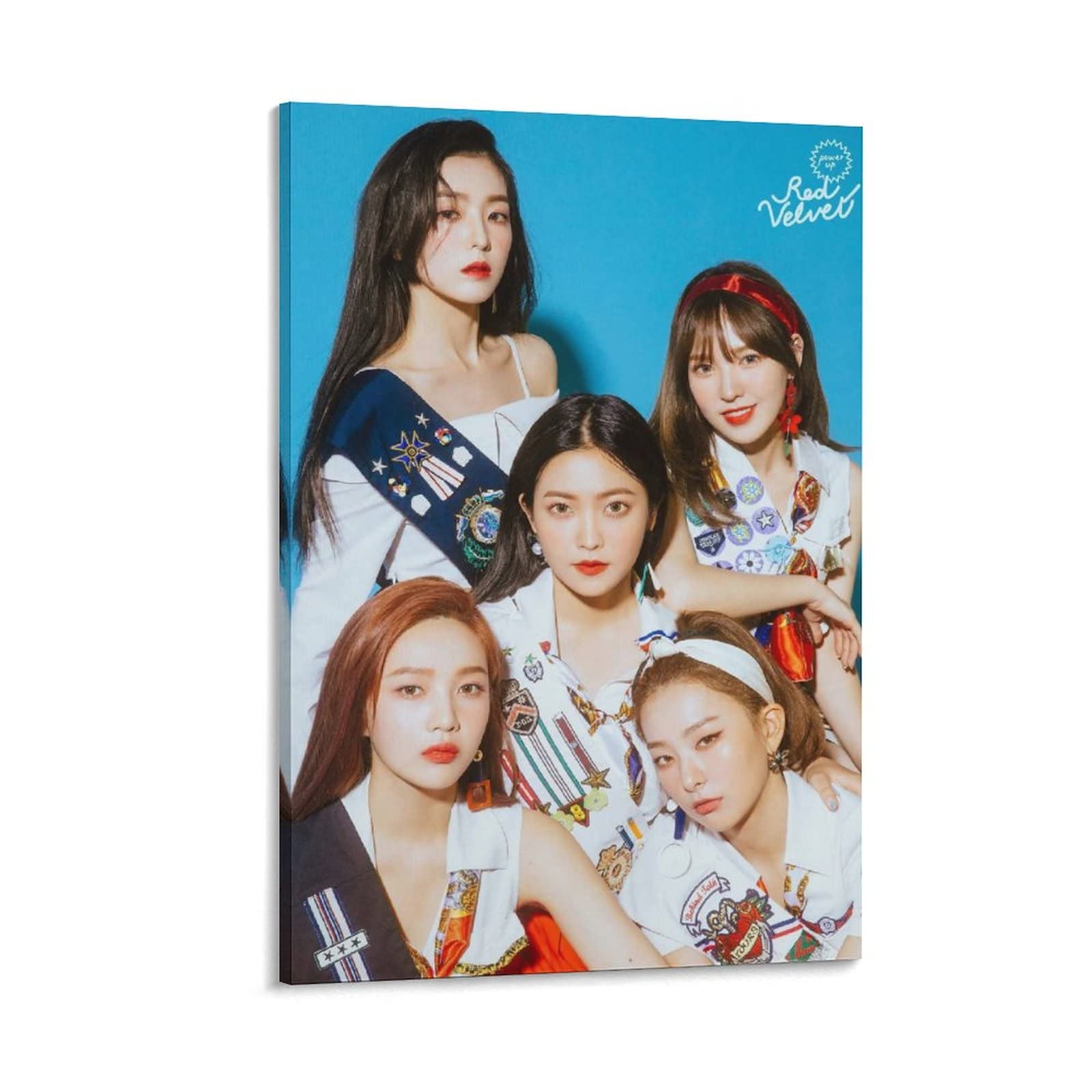 Red Velvet Summer Magic Power Up Ver.5 Kpop Poster - Seulgi Joy Irene Wendy Yeri Official Group Photo Canvas Wall Art (24x36 Inch) - Perfect for Kpop Fans Room Decor, Living Room & Bedroom Aesthetic