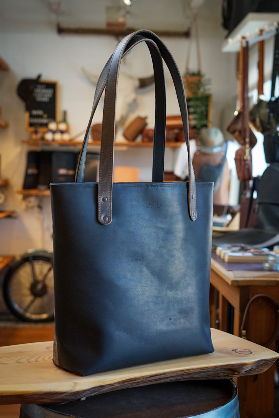 Durable Diamond Stitch Tote Bag - Flat Black & Hillbilly Sepia Colors - Perfect for Shopping, Beach Trips & Everyday Use