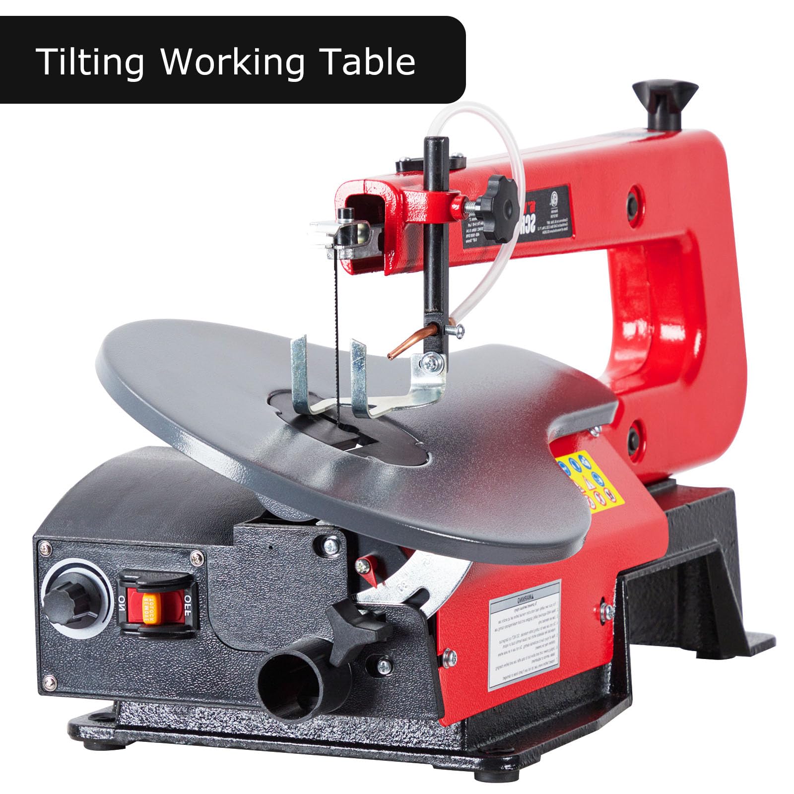GARVEE 16 Inch Variable Speed Scroll Saw with Extra Large Adjustable Tilting Work Table - Perfect for Woodworking, DIY Crafts, and Home Improvement Projects