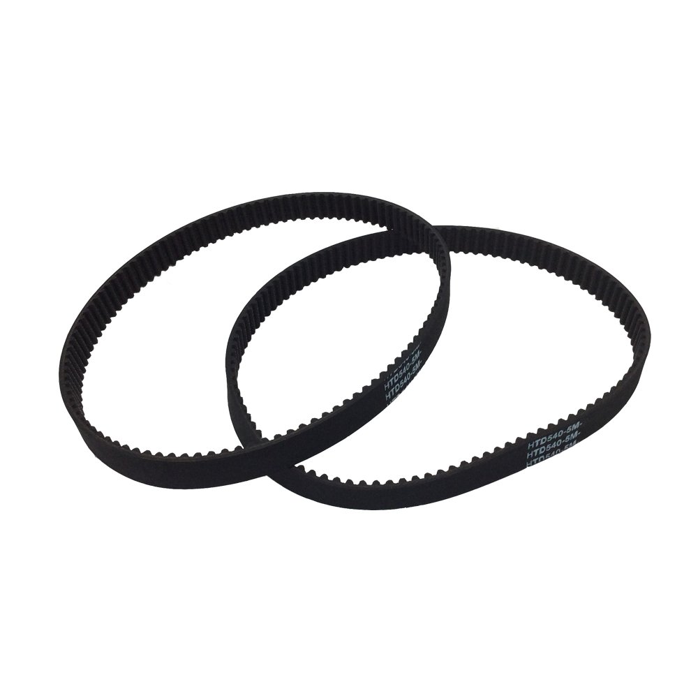 2Pcs HTD 5M Rubber Timing Belts - 265mm Length, 53 Teeth, 15mm Width, Closed-Loop Design for Industrial Machinery, 3D Printers, CNC Machines and Power Transmission Systems