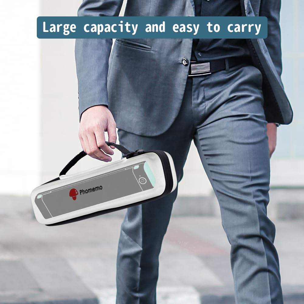 Phomemo M08F Printer Carrying Case - Lightweight Travel Bag for M08F Portable Thermal Printer, Compatible with HPRT MT800/MT800Q, M08E/P831/TP81, PJ762/PJ763MFi (Box Only) - Perfect for Business Travel, Home Office & On-the-Go Printing