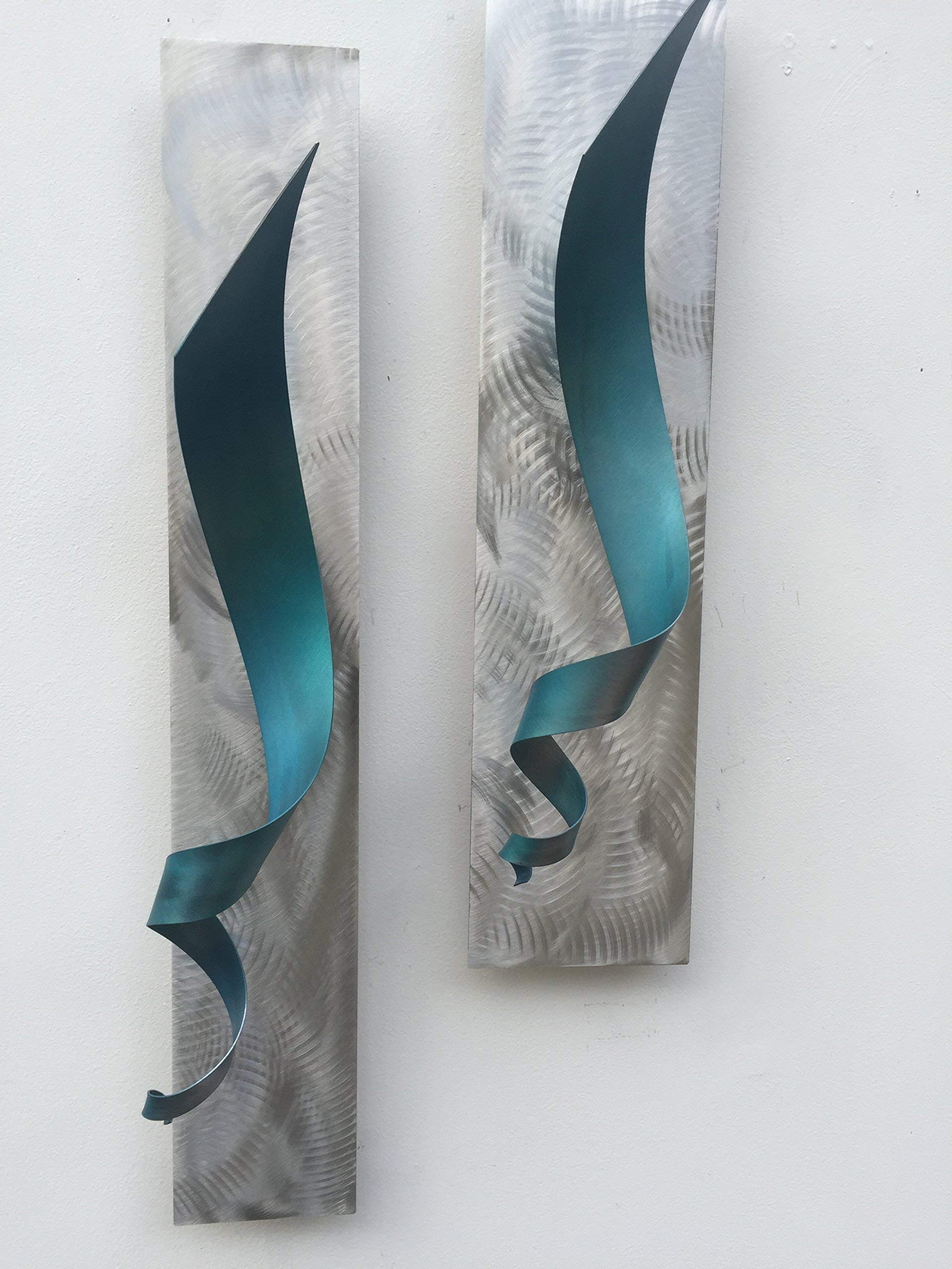 Handmade Metal Wall Art Sculpture - Modern Steel Home Decor for Living Room, Bedroom & Office - Unique 3D Geometric Wall Decor