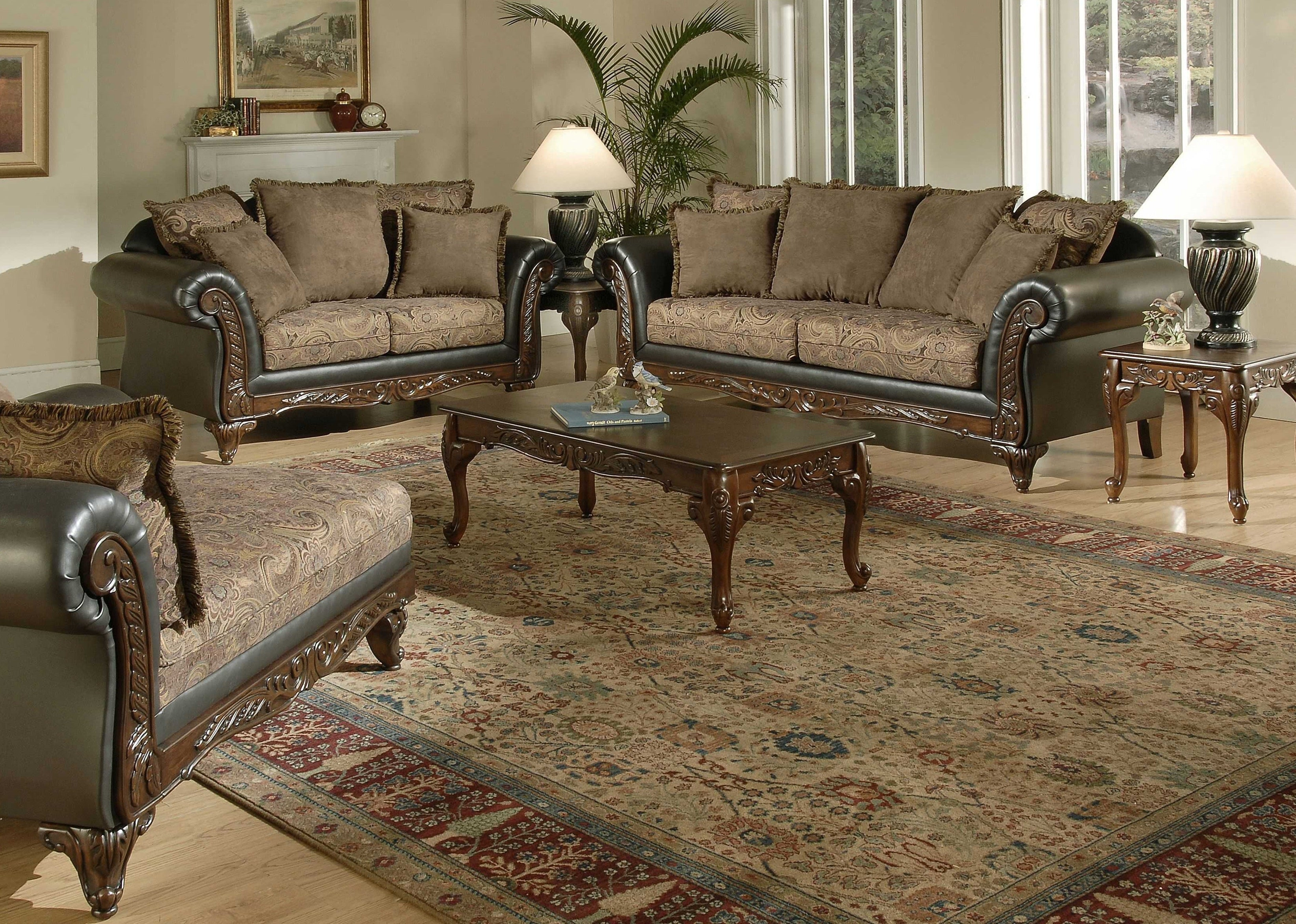 San Marino 2-Tone Chocolate Microfiber Chaise Lounge - Made in USA | Modern Living Room Furniture for Relaxation & Comfort