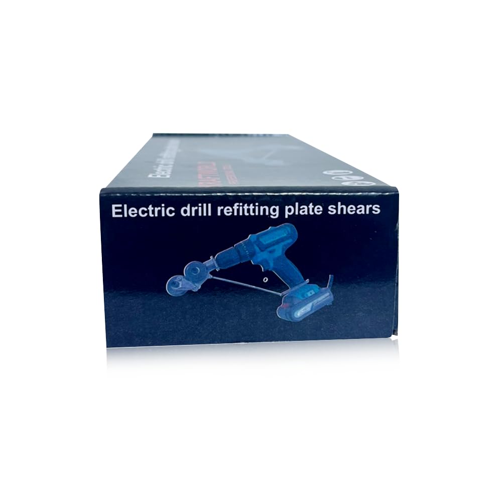 Electric Drill Plate Cutter - Power Sheet Metal Shear Tool with Metal Nibbler Attachment for Cutting Iron, Steel, Copper & Aluminum (Under 1mm) | Perfect for DIY Projects, Metalworking & Home Repairs