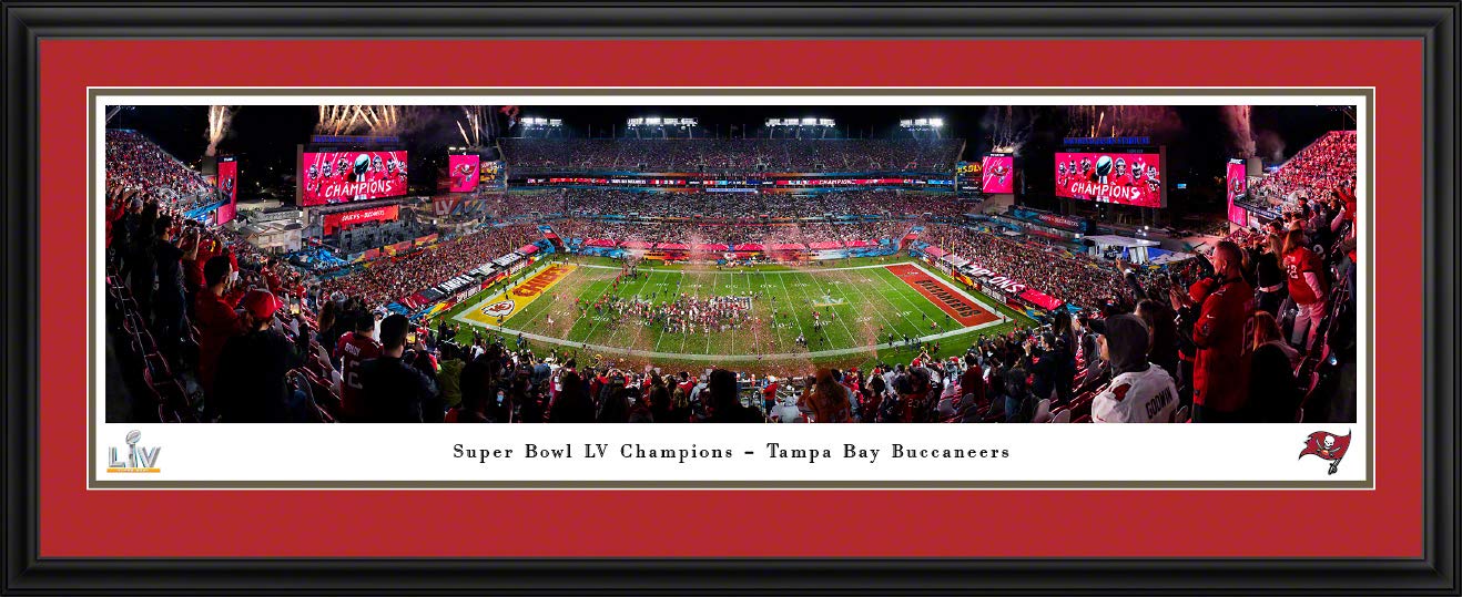 Tampa Bay Buccaneers Super Bowl LV Champions 2021 Panoramic Poster - Premium NFL Wall Decor by Blakeway Panoramas - Perfect for Game Rooms, Sports Bars & Fan Cave Decor