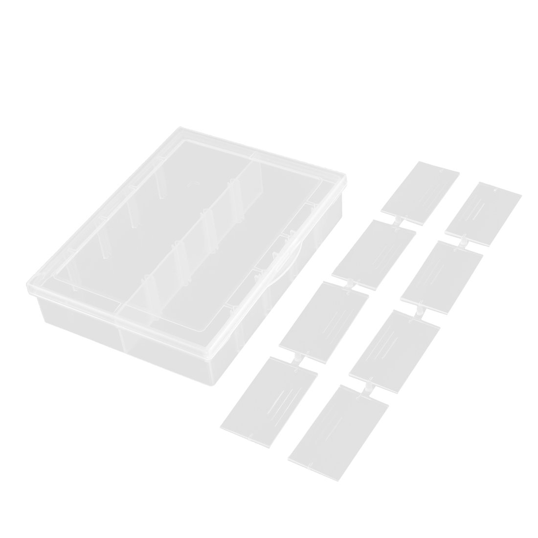 Clear Plastic Adjustable Tool Organizer - Electronic Parts Storage Box with Dividers | Perfect for DIY, Workshop & Craft Organization