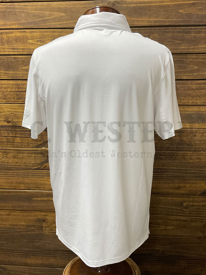 Hooey HP034WHAZ Men's Aztec White Cowboy Golf Polo Shirt - Breathable Performance Shirt for Weekend Wear, Golfing & Western Style Outfits