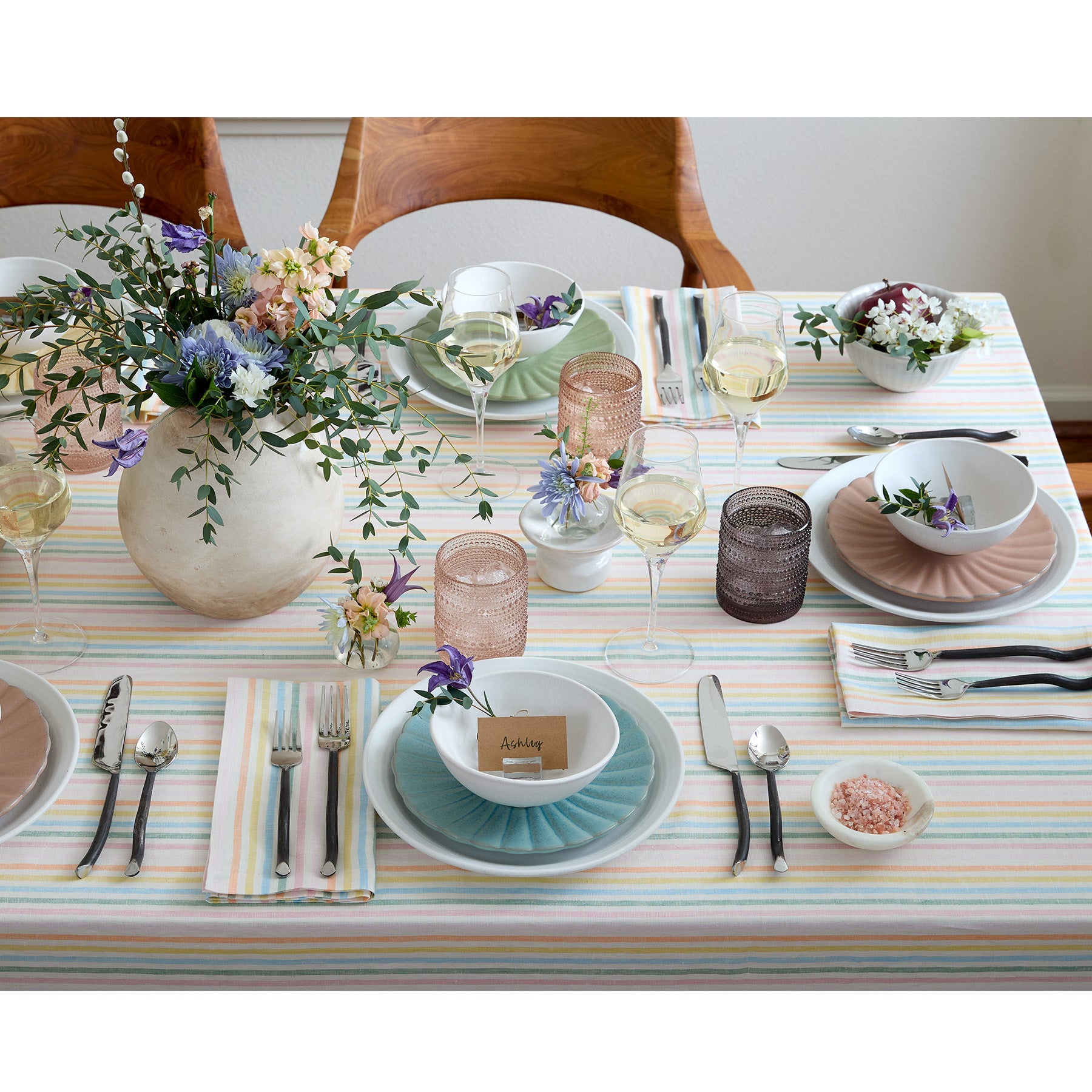 Julia Tablecloth - Elegant & Durable Cotton Table Cover for Dining, Parties & Home Decor - Perfect for Weddings, Holidays & Everyday Use