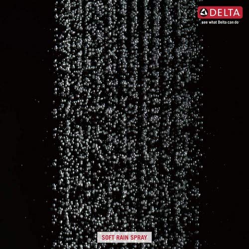 Delta Faucet RP72568PN Polished Nickel Rainfall Shower Head - High Pressure Round Showerhead with 2.5 GPM Flow Rate for Spa-Like Bathroom Experience | Single Setting Raincan Design for Relaxing Showers