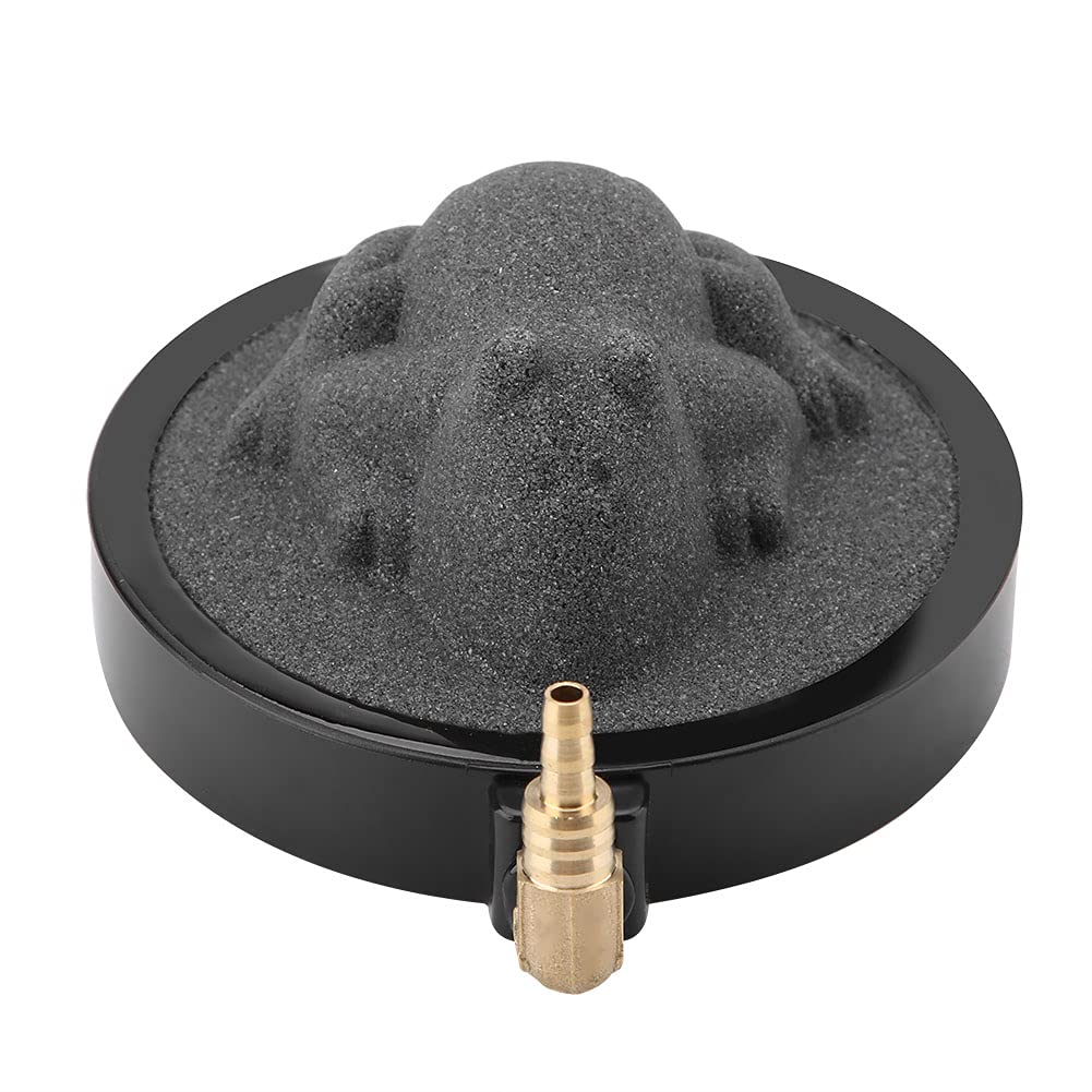 EBTOOLS Aquarium Air Stone - Oxygen Diffuser for Fish Tank, Frog Design, 10.5cm - Perfect for Oxygenating Bubbles in Small Tanks