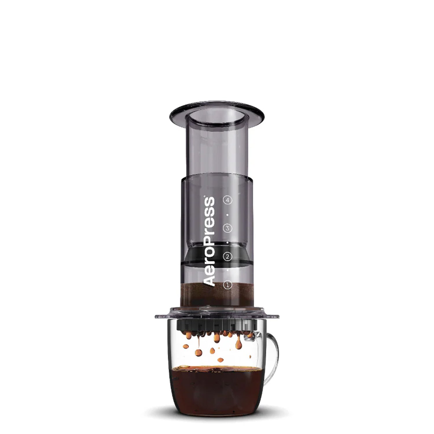AeroPress Coffee and Espresso Maker - Clear Black | Portable Travel Coffee Brewer for Camping, Office & Home Use
