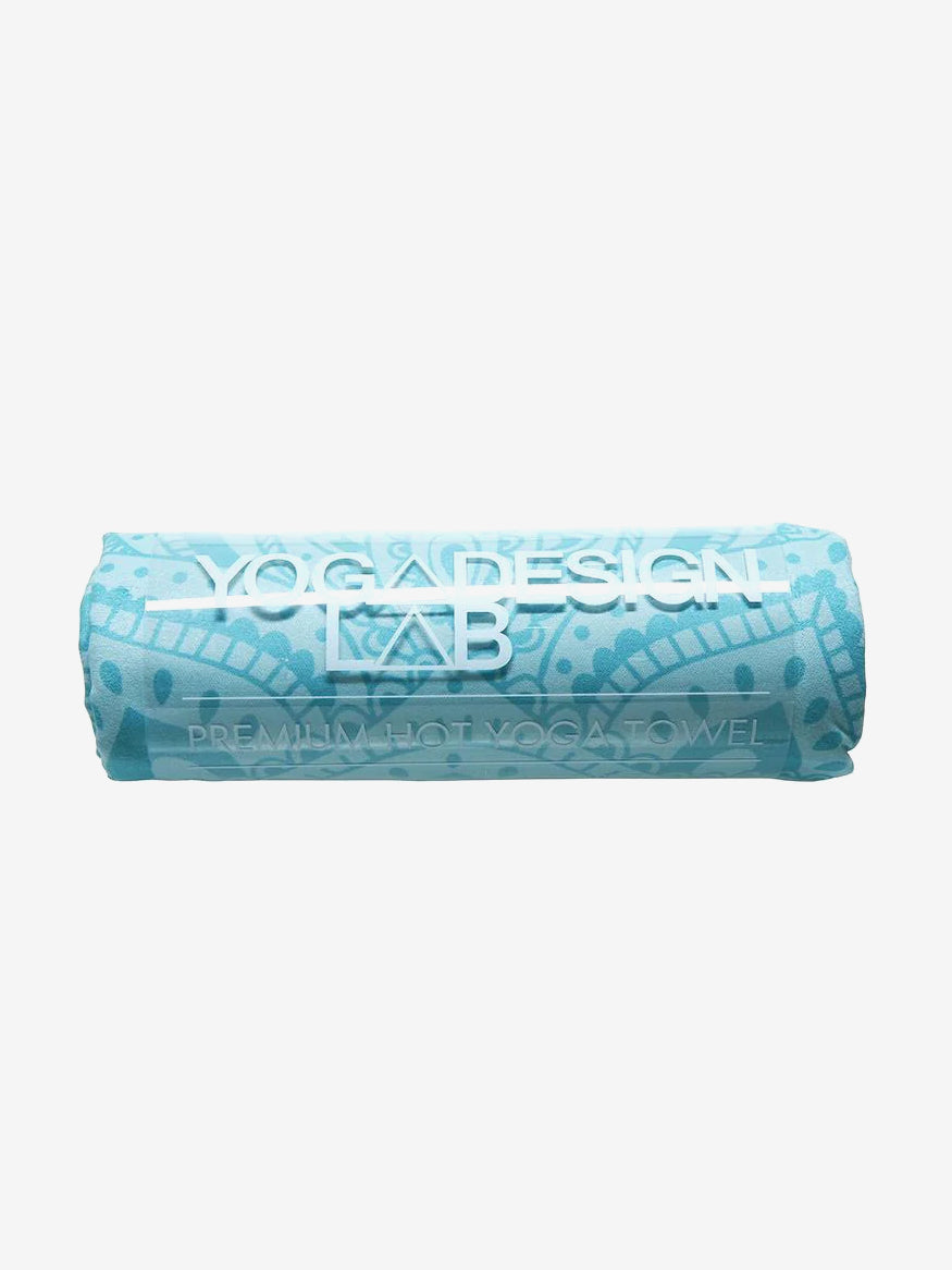 Yoga Design Lab Non-Slip Mandala Turquoise Yoga Mat Towel - Premium Eco-Friendly Yoga Accessory for Hot Yoga, Pilates & Home Workouts