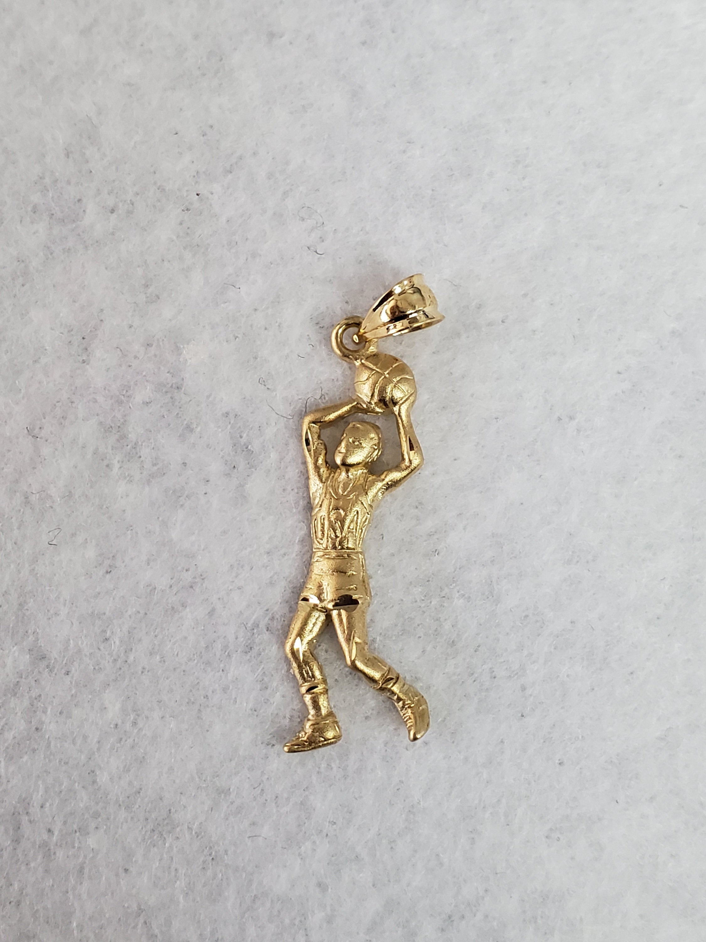 Diamond Cut Basketball Player Necklace - Stylish Sports Jewelry for Men & Women | Perfect for Games, Training, and Everyday Wear