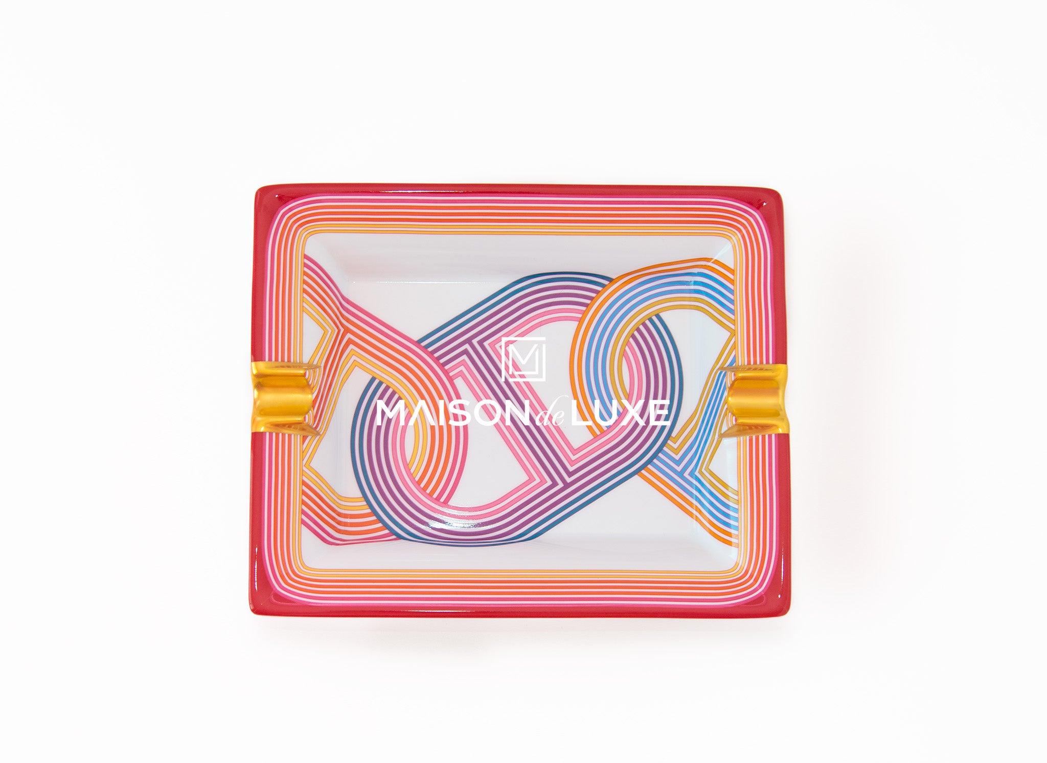 Hermes Classic Circuit 24 Ashtray - Luxury Crystal Ashtray for Cigarettes | Elegant Home Decor & Office Accessory | Perfect for Smoking Lounges, Patios & Gifts