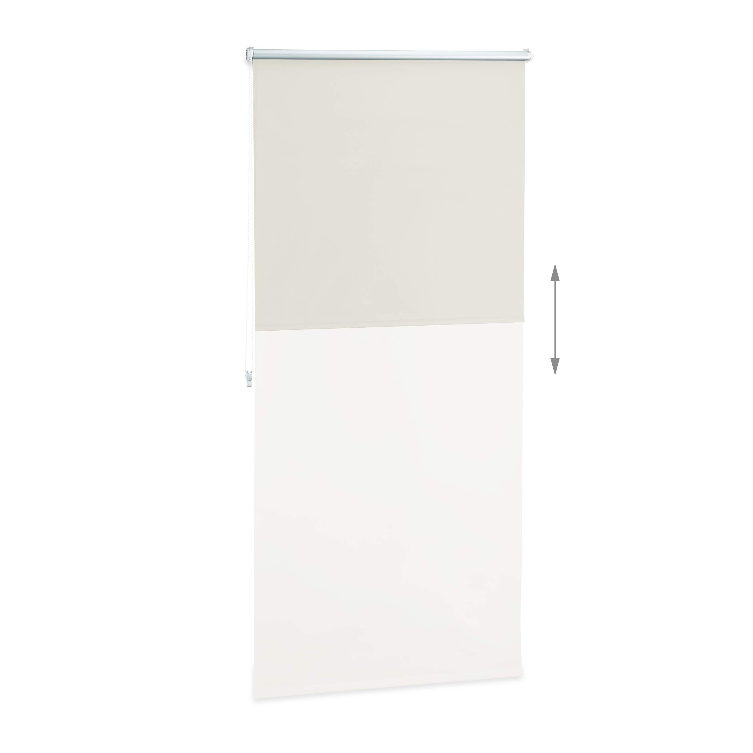 Relaxdays Blackout Thermal Blind with Holder - No Drill Heat Protection Window Shade, Chain Hoist & Klemmfix System, 90x210 cm - Perfect for Bedrooms, Home Theater & Sun Protection