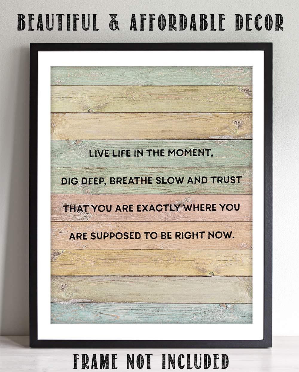 Inspiring Quotes Wall Art - Zen Decor for Home & Office, 11x14 Unframed Print