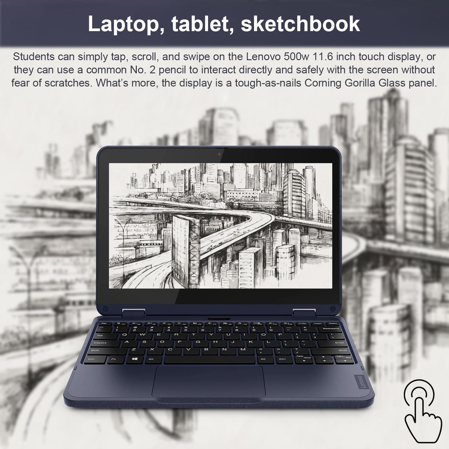 Lenovo 500w Gen 3 2-in-1 Rugged Laptop - 11.6