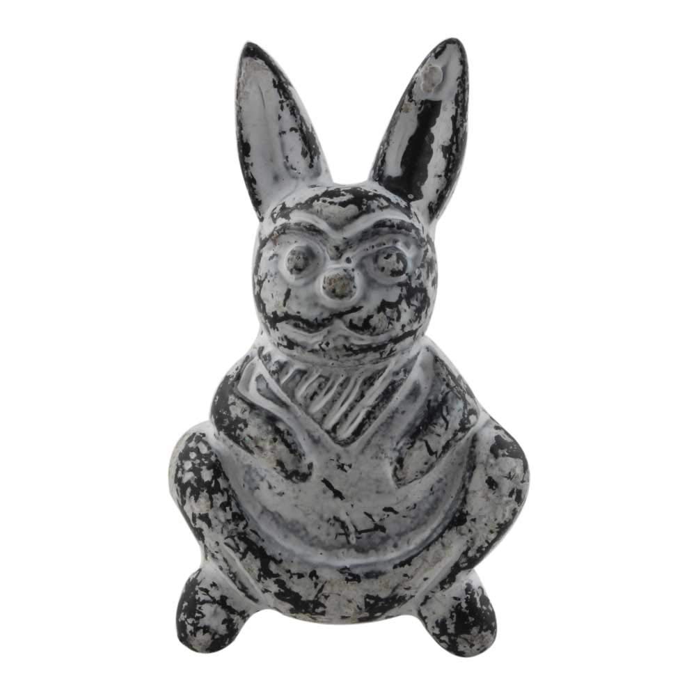 16-Piece White Rabbit Iron Drawer Knobs - Decorative Animal Dresser Pulls for Kids Nursery, Kitchen Cabinets & Home Décor - Durable Cabinet Hardware for Bedroom, Bathroom & Furniture Upgrades
