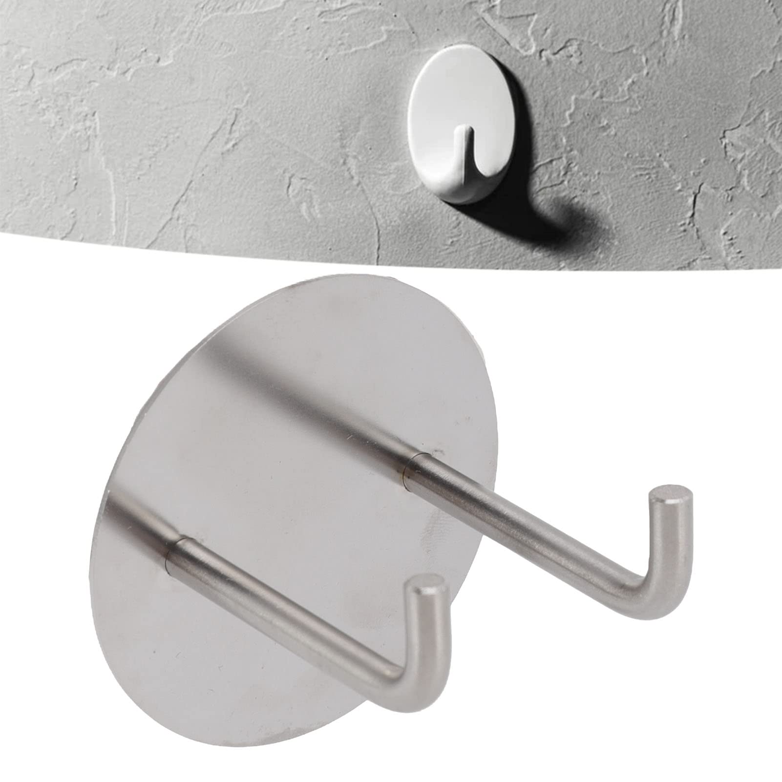 2Pcs Stainless Steel Coffee Filter & Shower Hook - Wall Mounted for Kitchen & Bathroom