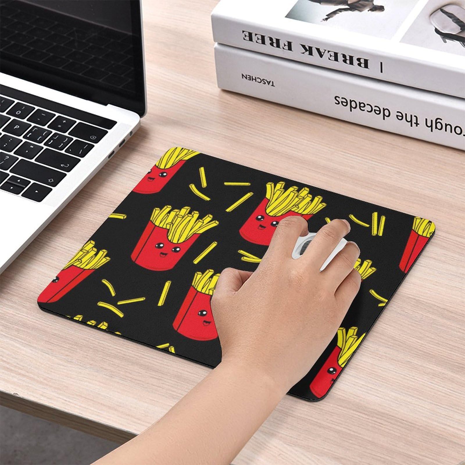 Stylish French Fries Mouse Pad - Non-Slip, Waterproof Gaming Mouse Mat for PC & Laptop - Durable Office & Home Desk Accessory (18x22cm) - Perfect for Gamers, Students & Remote Workers