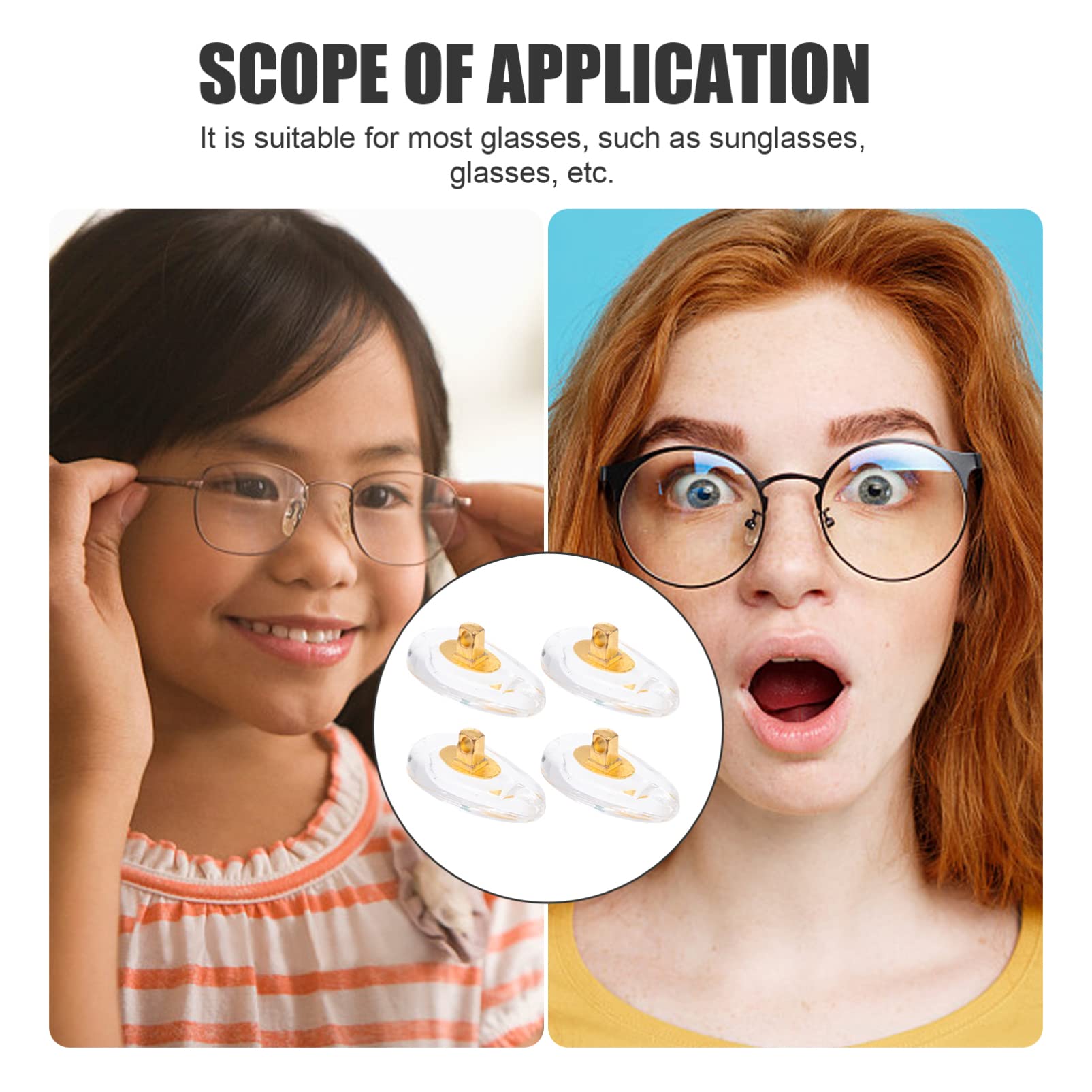 GLEAVI 15 Pairs Silicone Nose Pads for Glasses - Soft Comfortable Eyeglass Nose Support Pads, Universal Fit for Most Frames - Reduce Pressure & Prevent Slipping (Perfect for Reading, Working & Daily Wear)