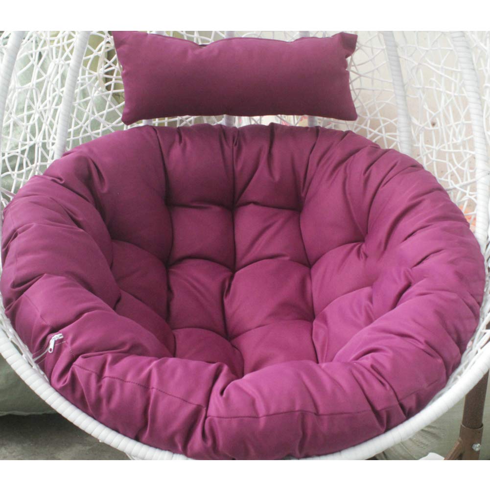 **ZXCC Hanging Egg Chair Cushion - Thick Swing Seat Pad for Hammock, Nest Chair, or Swing (140x110cm/55x43in) - Indoor & Outdoor Use, Winter Comfort - Purple (2-Pack) - Perfect for Patio, Garden, or Balcony Relaxation**