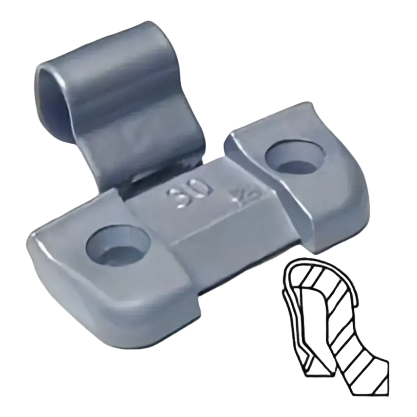 AA MBN Series Coated Two-Piece Lead Wheel Weights (25-Pack/Box) - Perfect for Automotive Tire Balancing & Wheel Alignment