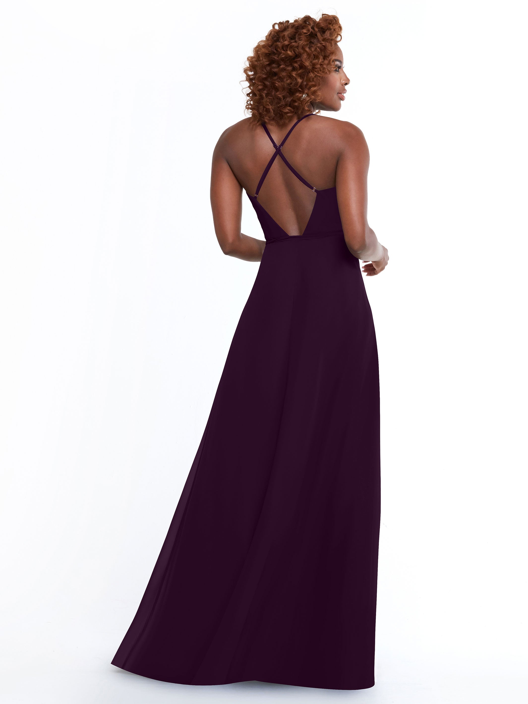 Elegant 80171 Sheath Chiffon Bridesmaid Dress with Adjustable Self-Tie Waist Sash - Perfect for Weddings, Formal Events & Special Occasions
