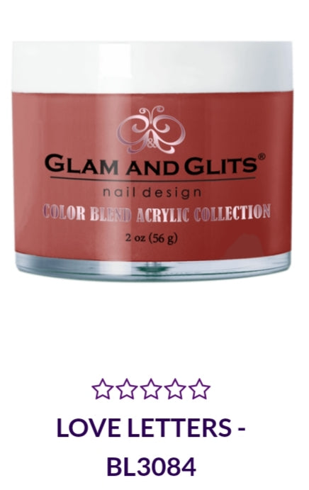 GLAM AND GLITS COLOR BLEND COLLECTION VOL.2 - BL3084 - 2 oz Nail Polish - LOVE LETTERS Shade - Long Lasting Gel Polish for Manicures & Pedicures - Perfect for Weddings, Parties & Special Occasions