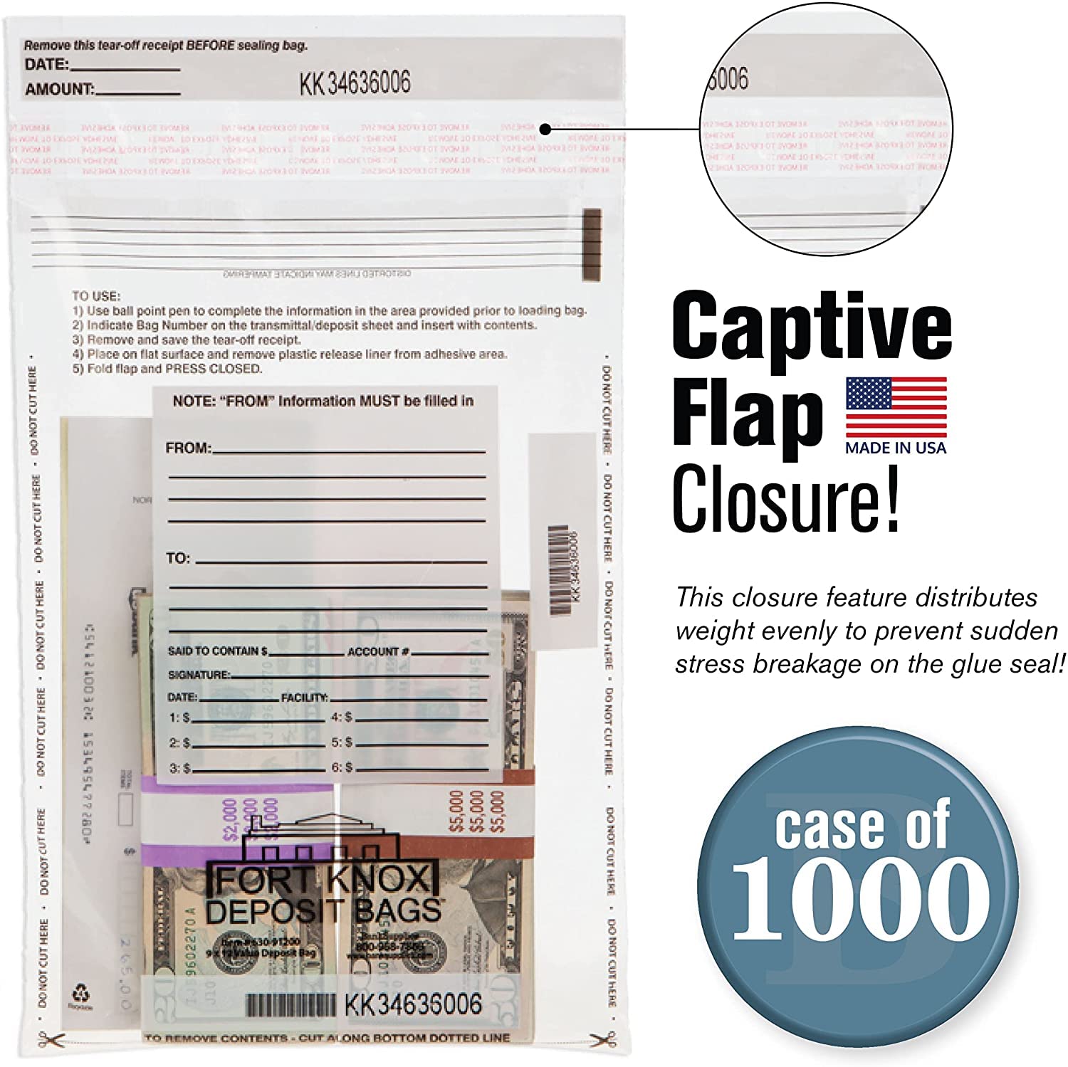 BankSupplies Ultima Value Clear Deposit Bags - 9