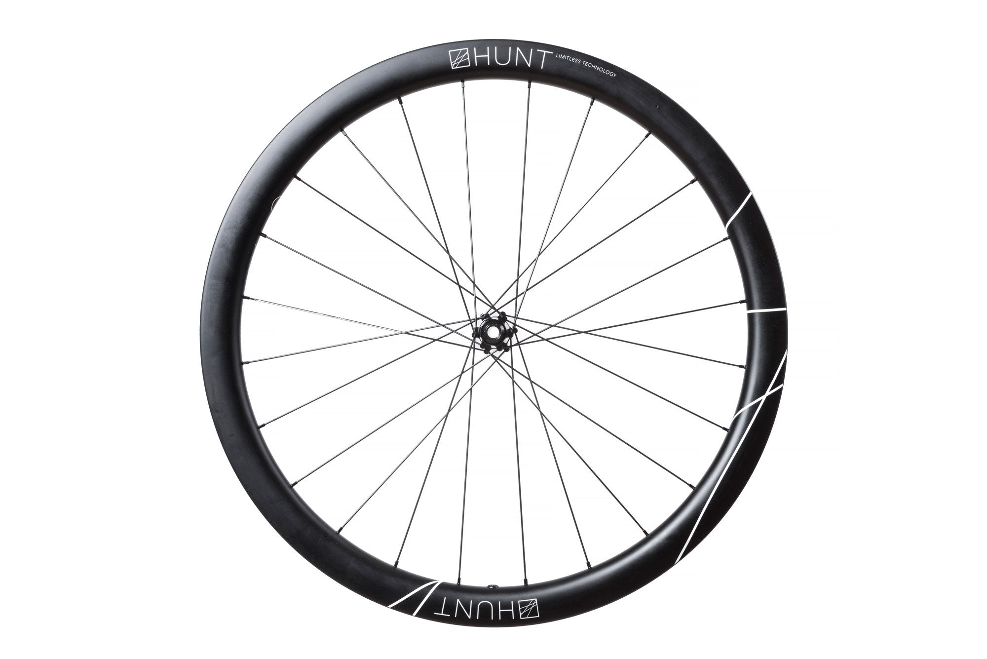 HUNT 42 Limitless Gravel Aero Single Wheel - Lightweight Carbon Fiber Bike Wheel for Road & Off-Road Cycling | Perfect for Gravel Racing, Adventure Biking & Long-Distance Touring