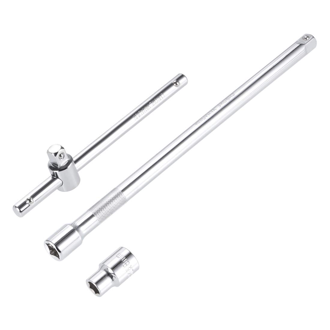 uxcell 3-Piece Socket Accessory Set - 8mm 6-Point Shallow Socket, 6