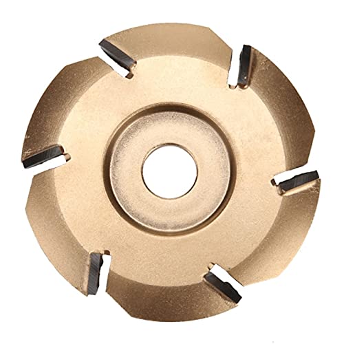 5 Colors 6-Tooth Milling Cutter Woodworking Tool - Wood Carving Disc for 16mm Angle Grinder, Tea Tray Making & DIY Projects (Gold/Black/Blue/Red/Silver) - Perfect for Wood Crafts, Furniture Repair & Artistic Carving