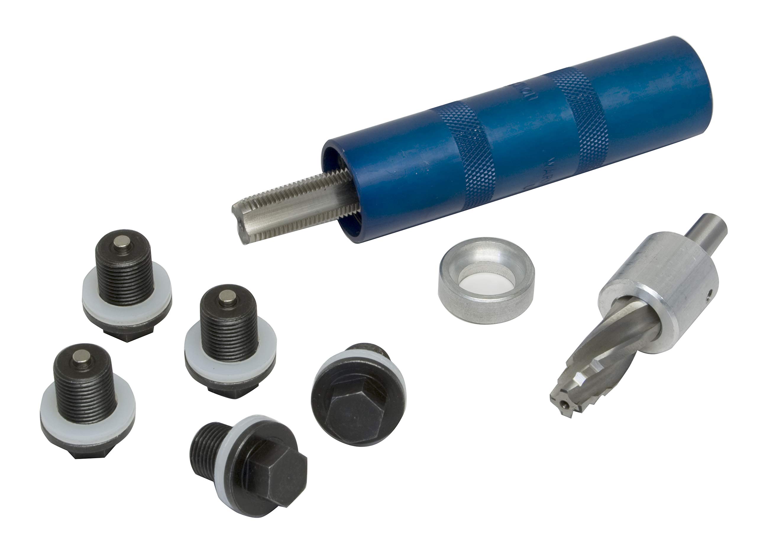 Lisle 58850 Oil Pan Plug Rethread Kit - Repair Stripped Threads for Cars, Trucks & SUVs - Easy DIY Engine Oil Drain Plug Fix - Perfect for Oil Changes & Maintenance