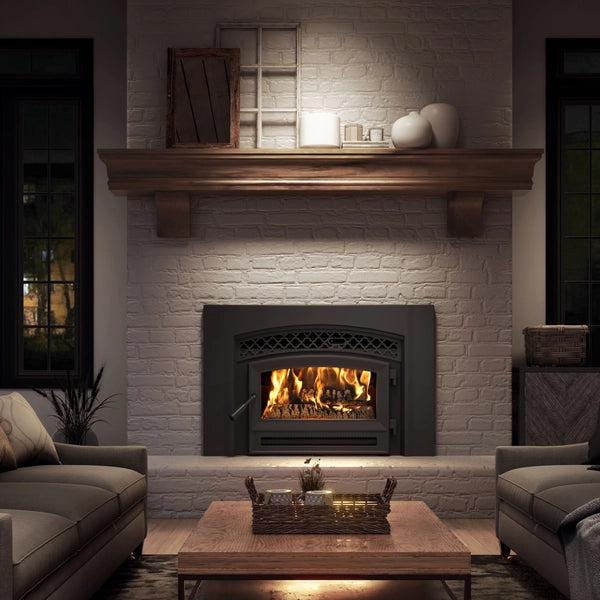 Enerzone Destination 1.9 Wood Insert Stove - High Efficiency EPA Certified Fireplace Insert for Home Heating - Perfect for Living Rooms, Cabins & Winter Warmth