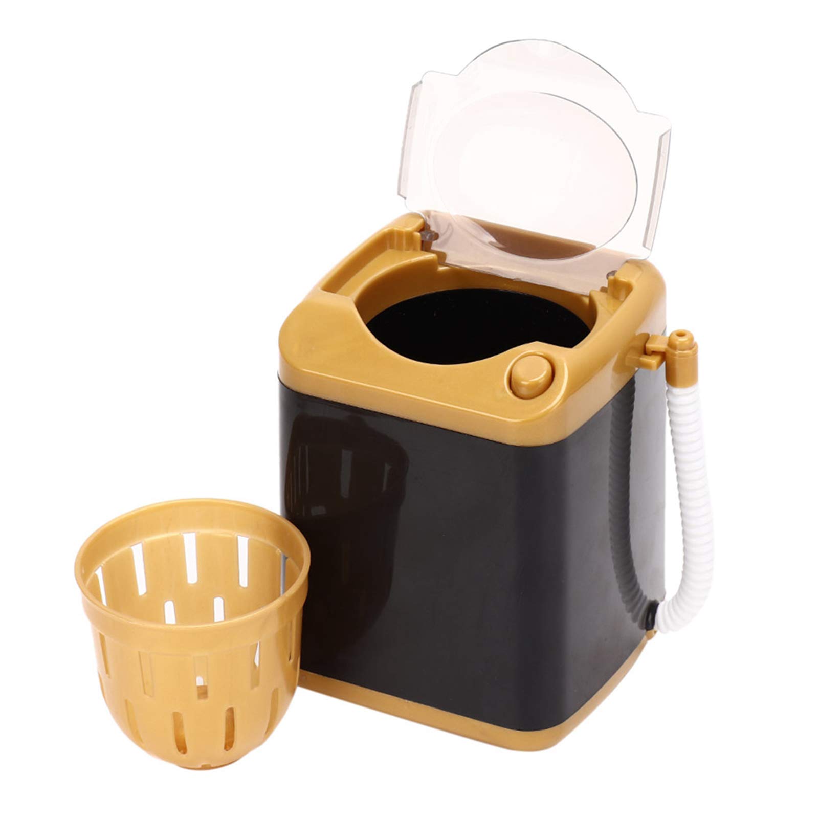 Mini Electric Makeup Brush Cleaner - Portable Cosmetic Tool Washer for Girls & Ladies - Gold (Perfect for Travel, Home & Salon Use)