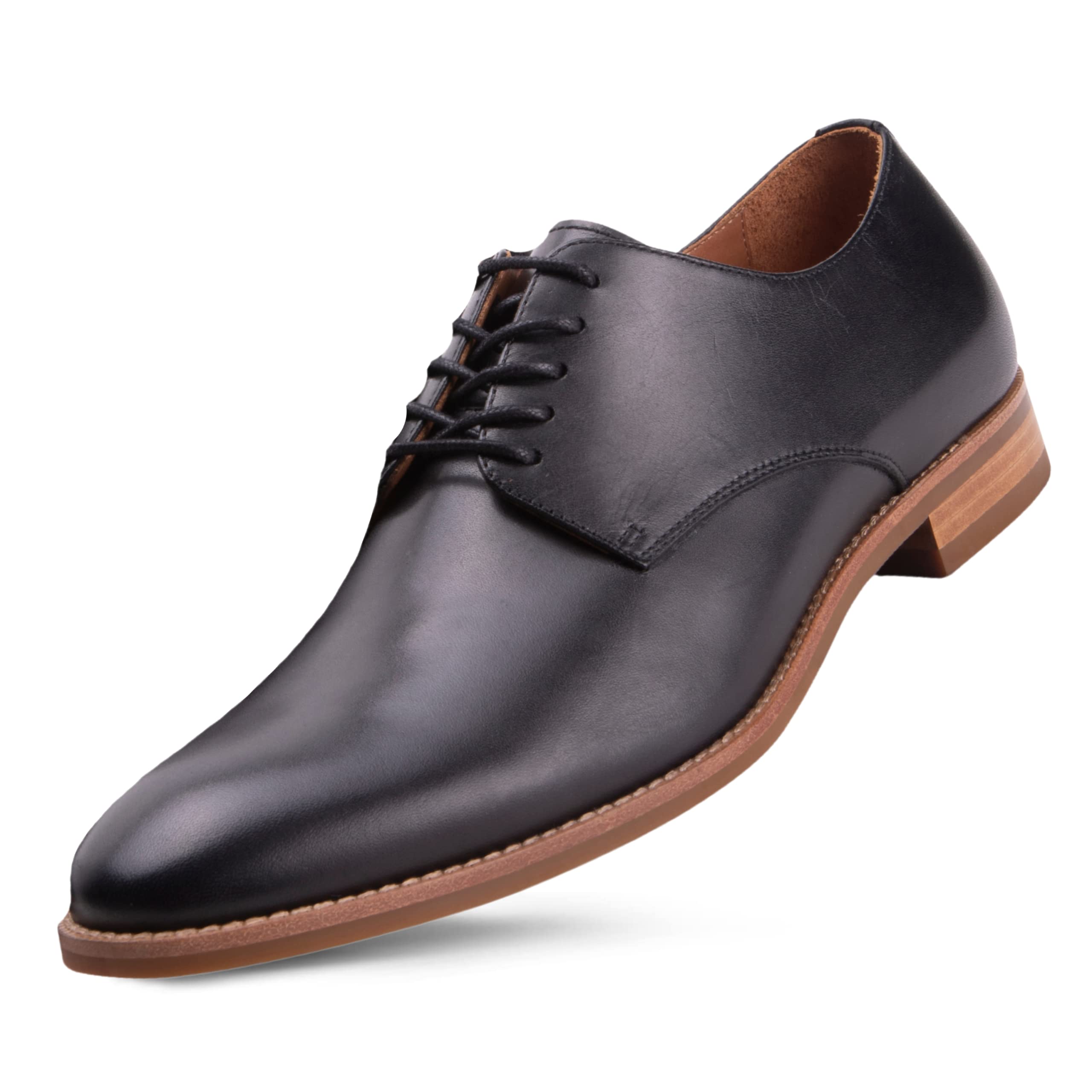 Premium Men's Oxford Dress Shoes by Dunross & Sons – Italian Leather Derby Business Shoes with Rubber Sole & Breathable Lining – Perfect for Office, Weddings & Formal Events