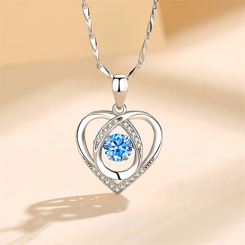 Crystal Heart Necklace - Elegant & Sparkling Jewelry Gift for Women - Perfect for Valentine's Day, Anniversary & Romantic Occasions