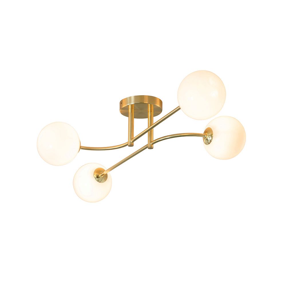 4Lt/5Lt Semi Flush Ceiling Light Fixture - Modern Bubble Design for Bedroom, Living Room & Dining Room Lighting