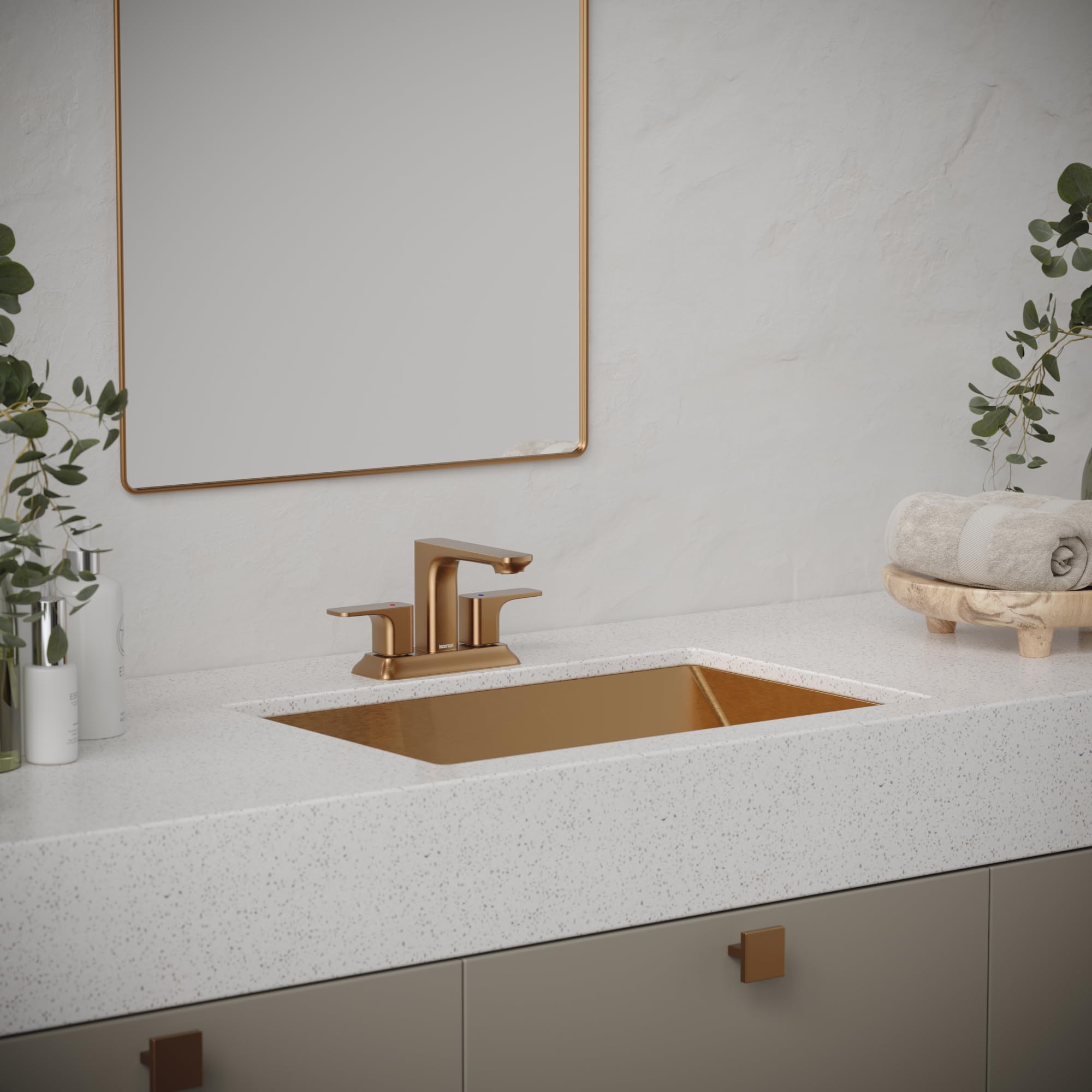 Karran Cinox Brushed Copper Stainless Steel Undermount Kitchen Sink - 32 x 18 Inch Rectangular Design for Modern Farmhouse & Contemporary Kitchens