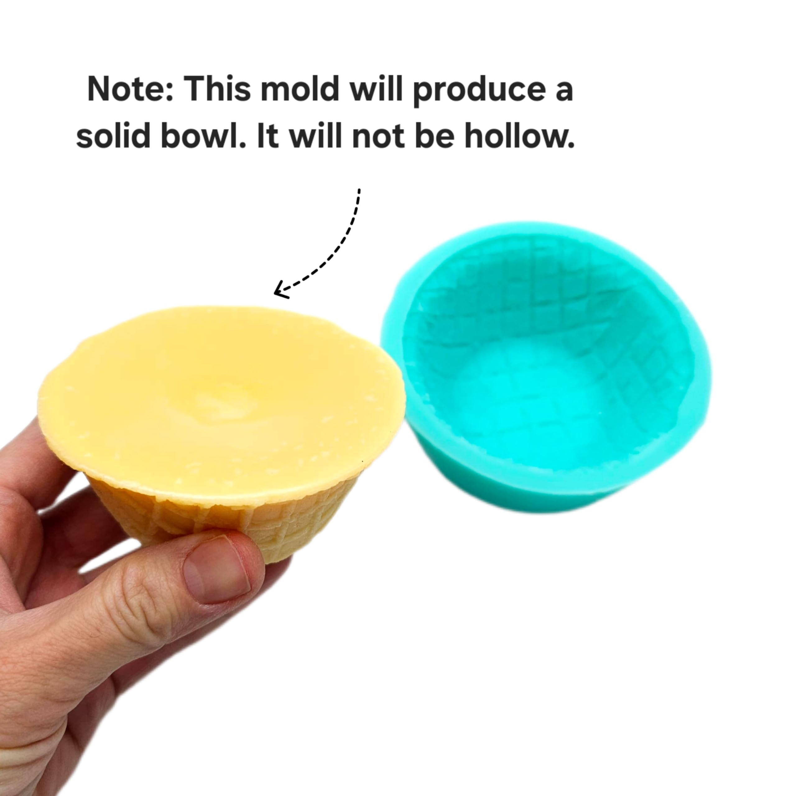 Waffle Bowl Cone Mold - Silicone Ice Cream Cone & Cookie Maker for Baking, Soap, Candle, Wax & Resin Crafts | Perfect for DIY Desserts, Party Treats & Handmade Gifts