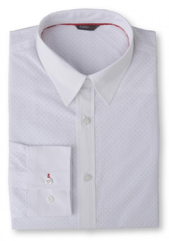 Arctic Shirt - Breathable Slim Fit White Dress Shirt for Men | Premium Mesh Cotton Business Casual Shirt | Perfect for Office, Weddings & Formal Events
