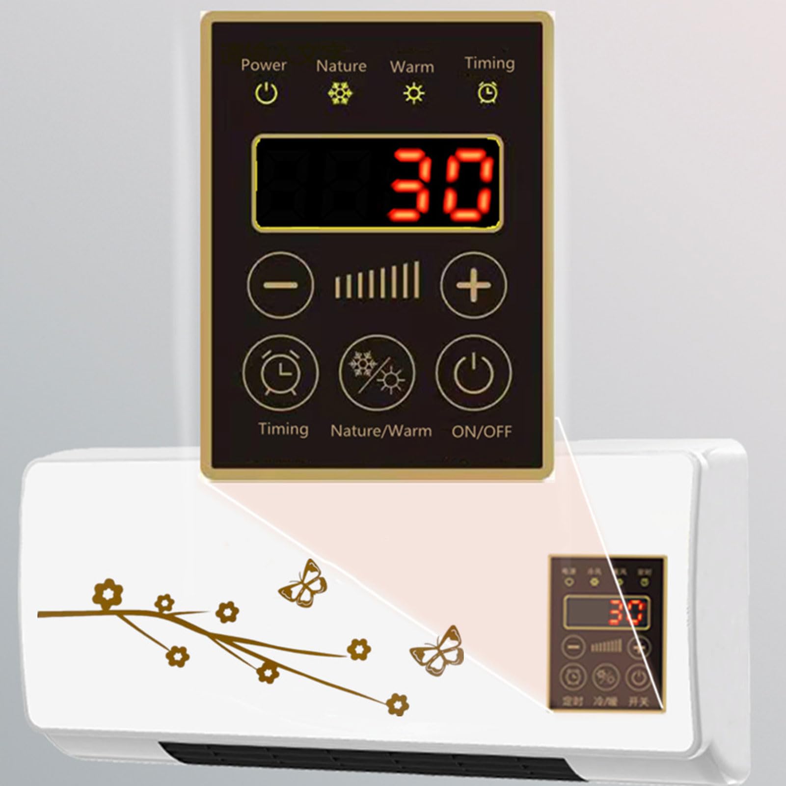 Mini Air Conditioner & Heater with Remote Control - Wall Mount AC Unit for Bedroom & Living Room | Portable Cooling & Heating Solution for Small Spaces